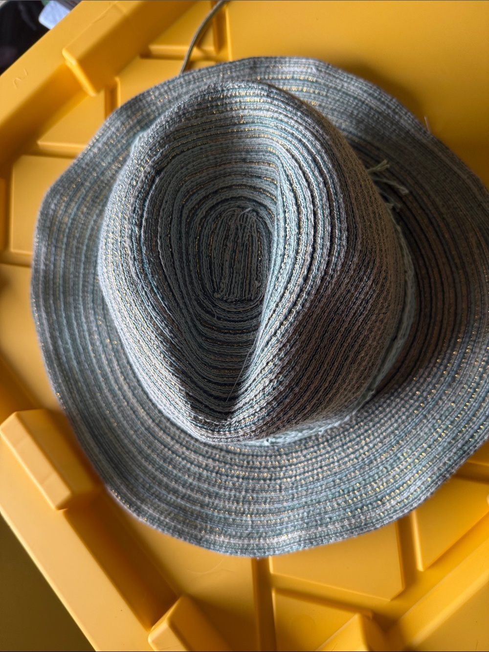 Light Sage Braided Straw Fedora Hat - Picture 2 of 4